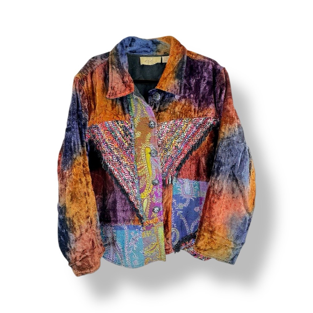 Anü by Natural | XL | Vintage Patchwork Jacket | Boho | Patchwork | Eclectic